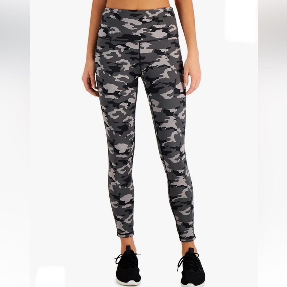 Women’s Stretch Ventilation Flat Seems High Waist Camo Print Leggings